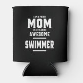 誇りを持った泳ぐ人選手の素晴らし母 缶クーラー (正面)