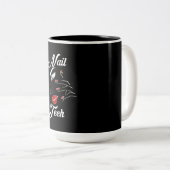 誇りを持った爪、 ネイル ツートーンマグカップ (正面右)