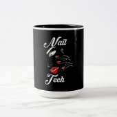 誇りを持った爪、 ネイル ツートーンマグカップ (中央)
