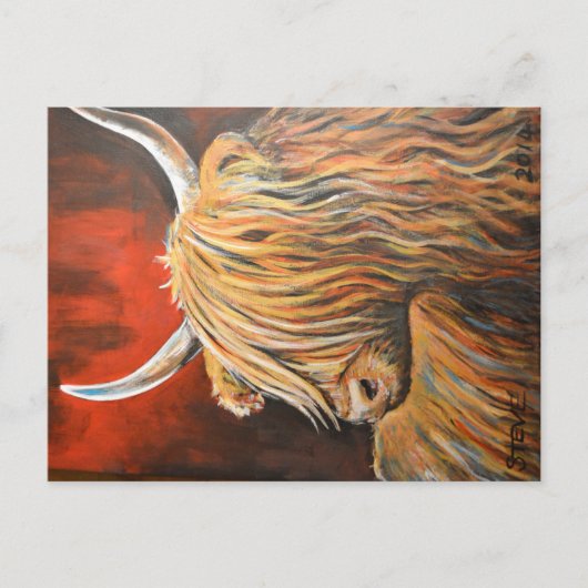 誇りを持った牛 ポストカード (正面)