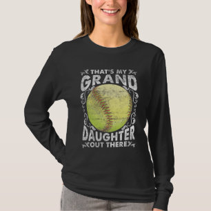 誇りを持った祖父母ソフトボ遊ール孫娘 Tシャツ