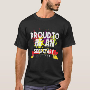 誇りを持った秘書の職業キャリアの労働者w tシャツ