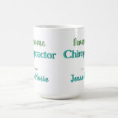 誇りを持った素晴らしカイロプラクターティール(緑がかった色)グリーンデザイン コーヒーマグカップ (中央)