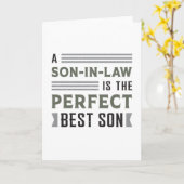 誇りを持った素晴らし最高の義理の息子ギフトアイディア カード (黄色い花)