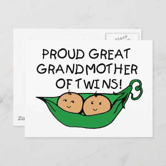 誇りを持った素晴らし祖母ツインポッド ポストカード (正面/裏面)