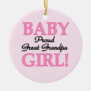 誇りを持った素晴らしGrandpa Baby Girl Gives セラミックオーナメント