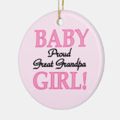誇りを持った素晴らしGrandpa Baby Girl Gives セラミックオーナメント (左)