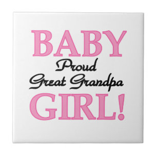 誇りを持った素晴らしGrandpa Baby Girl Gives タイル