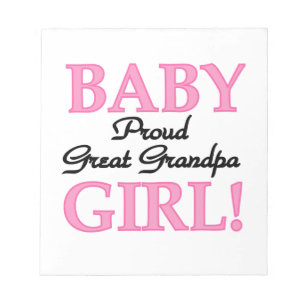 誇りを持った素晴らしGrandpa Baby Girl Gives ノートパッド