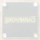 誇りを持った肉食動物。取引。 ガラスコースター (裏面)