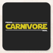 誇りを持った肉食動物。取引。 スクエアペーパーコースター (正面)