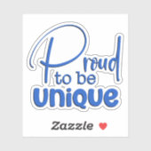 "誇りを持った行くユニーク"青文字 シール (シート)