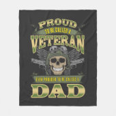 誇りを持った誇りを持ったパパ フリースブランケット (正面)