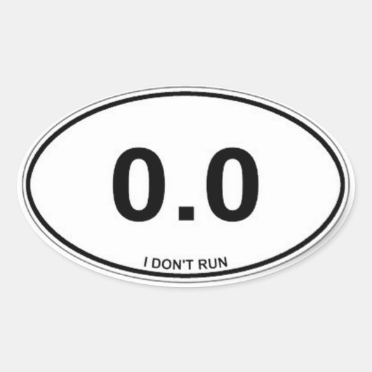 誇りを持った走者 楕円形シール (正面)