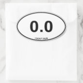 誇りを持った走者 楕円形シール (バッグ)