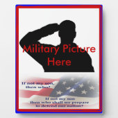 誇りを持った軍隊子フレームの親 フォトプラーク (正面)