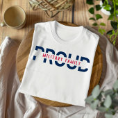 誇りを持った軍隊家族男性へ女性子供 Tシャツ