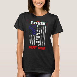 誇りを持った退役軍人父の日アメリカ国旗の退役軍人 Tシャツ