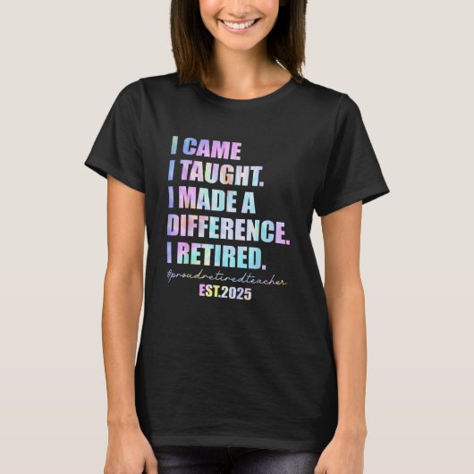 誇りを持った退職した先生2025先生退職2025 Tシャツ (正面)