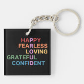 誇りを持った黒キーチェーン キーホルダー (裏面)