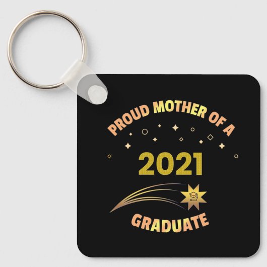 誇りを持った黒人金ゴールドの母モダン キーホルダー (正面)