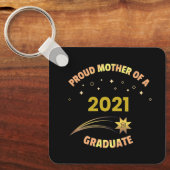 誇りを持った黒人金ゴールドの母モダン キーホルダー (正面)