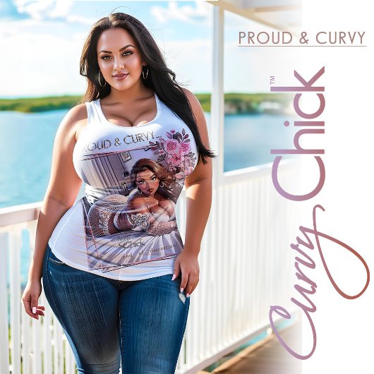 誇りを持った&曲線体の陽性 タンクトップ