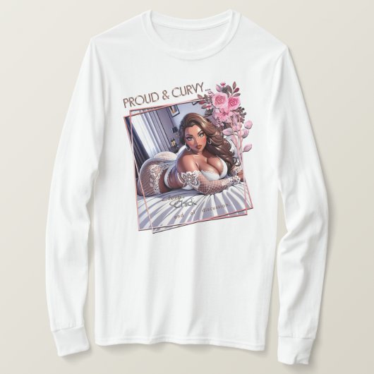 誇りを持った&曲線体の陽性 Tシャツ (デザイン正面)