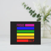 誇りを持ったALLY FLAG LGBTプライド月LGBTQ Rainbow ポストカード (スタンド正面)