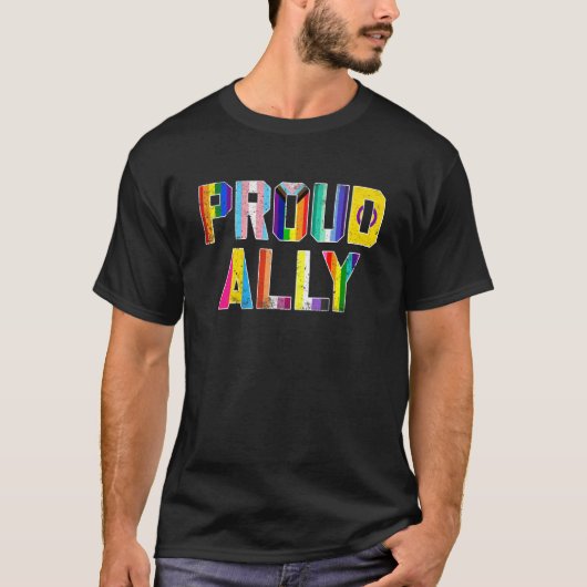 誇りを持ったAlly Lgbt LgbtqブラックヒストリゲイLesbian 1 Tシャツ (正面)