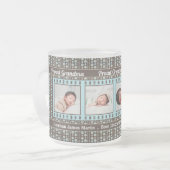 誇りを持ったGraman AquaとBrown 4の写真 フロストグラスマグカップ (正面左)