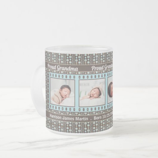 誇りを持ったGraman AquaとBrown 4の写真 フロストグラスマグカップ (正面左)