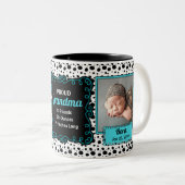 誇りを持ったGraman Dalmatian白黒写真 ツートーンマグカップ (正面右)