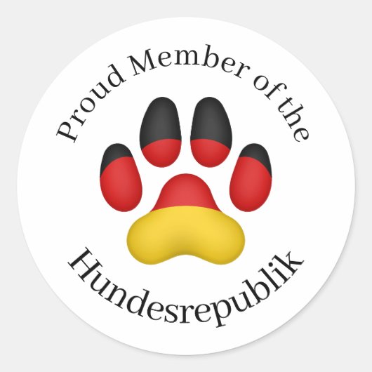 誇りを持ったHundesrepublik German Dogのメンバー ラウンドシール (正面)