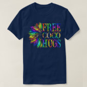 誇りを持ったLGBTQフリーCoco Hugs LGBTプライド月サンフロロ Tシャツ (デザイン正面)