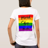 誇りを持ったLGBTQ犬ママ虹プライド旗Tシャツ Tシャツ (裏面)