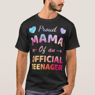 誇りを持ったMama Of公式10代の若者13誕生日13歳 Tシャツ