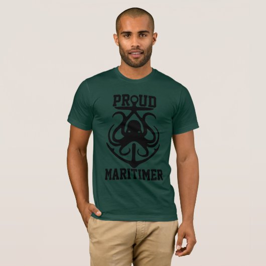誇りを持ったMaritimer Tシャツoctopusライトハウスルート Tシャツ (正面フル)