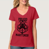 誇りを持ったMaritimer Tシャツoctopusライトハウスルート Tシャツ (正面)