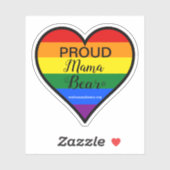 誇りを持ったMomハート形状ビニールシール シール (シート)