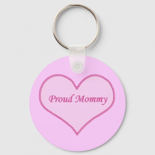 誇りを持ったMommy Keychain（ピンク） キーホルダー (正面)