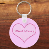 誇りを持ったMommy Keychain（ピンク） キーホルダー (正面)