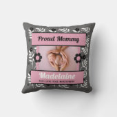 誇りを持ったMommy Pinkフローラ名と2枚 クッション (裏面)