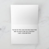 「誇りを持ったOF THE MAN YOU BE SON」誕生日カード カード (内部)