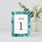 誇りを持ったPeacockテーブル番号セット1112 ポストカード (スタンド正面)