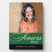 誇りを持ったsenors green black graduation class photo フォトプラーク (正面)