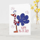 誇りを持ってあなたのカラーを身に着け 4th of July カード (黄色い花)