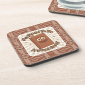 誇りを持ってワードオタクのパターンスローガンフンアート コースター (左側)