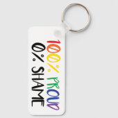 誇りを持って生きる Pride Not Shame | レインボー ゲイ プライド キーホルダー (裏面)