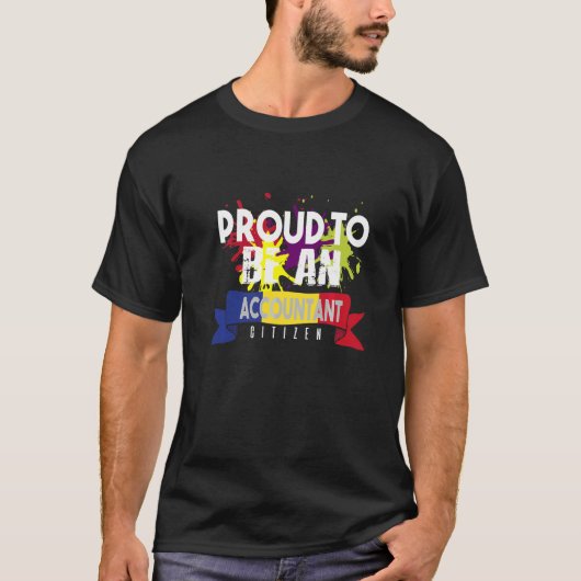 誇りを持つ会計士市民職業キャリアワーカー Tシャツ (正面)